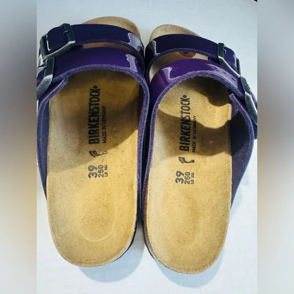 Birkenstock  Arizona  Purple  Patent sandals  Size 8 BNWT - Picture 2 of 9